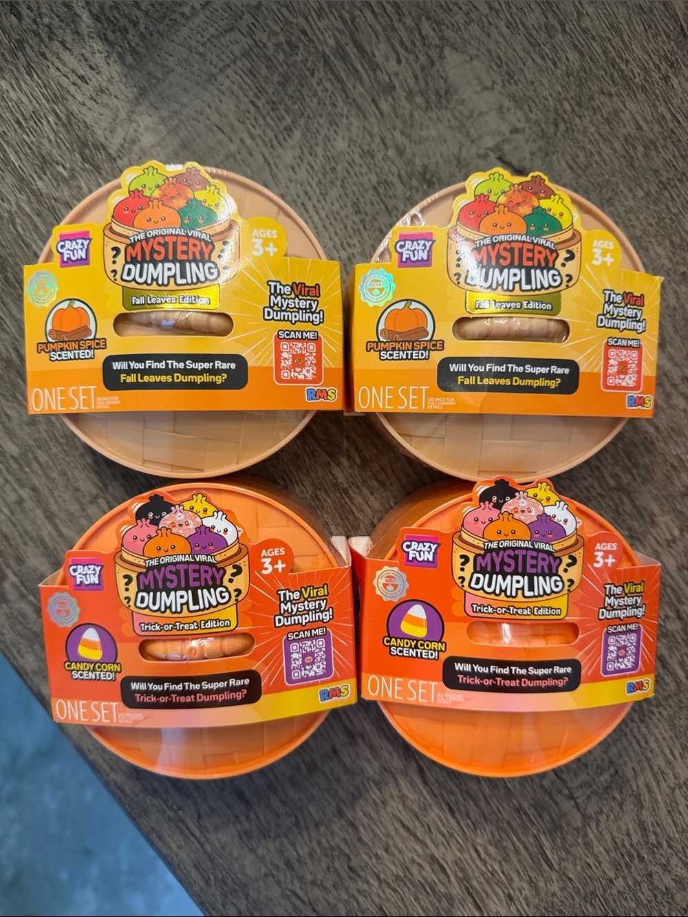 RMS Crazy Fun Dumpling Fall Leaves Trick or Treat Pumpkin Bundle Set Candy Corn